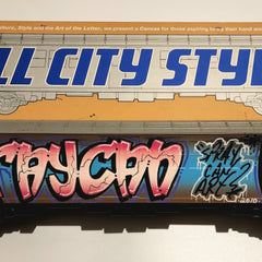 Spraycan Art Original All City Style Train Painting by Rek Santiago