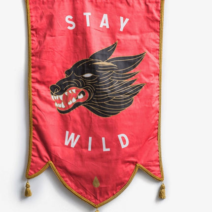 Stay Wild Pennant Tapestry by Dan Christofferson- Beeteeth
