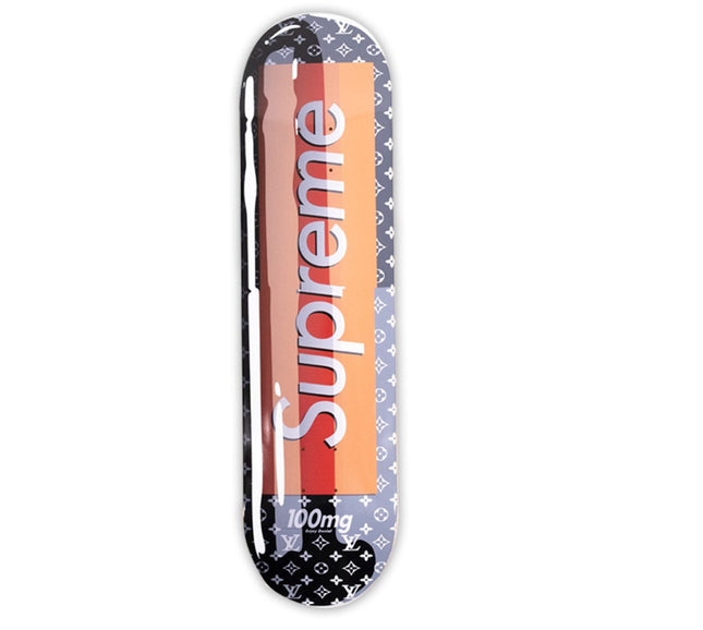 Supreme Vuitton Smashup Pill Black Skateboard Deck by Denial- Daniel Bombardier