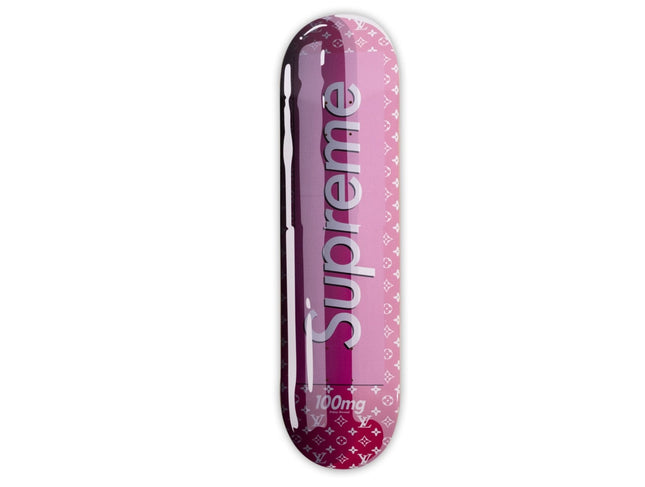 Supreme Vuitton Smashup Pill Pink Skateboard Deck by Denial- Daniel Bombardier