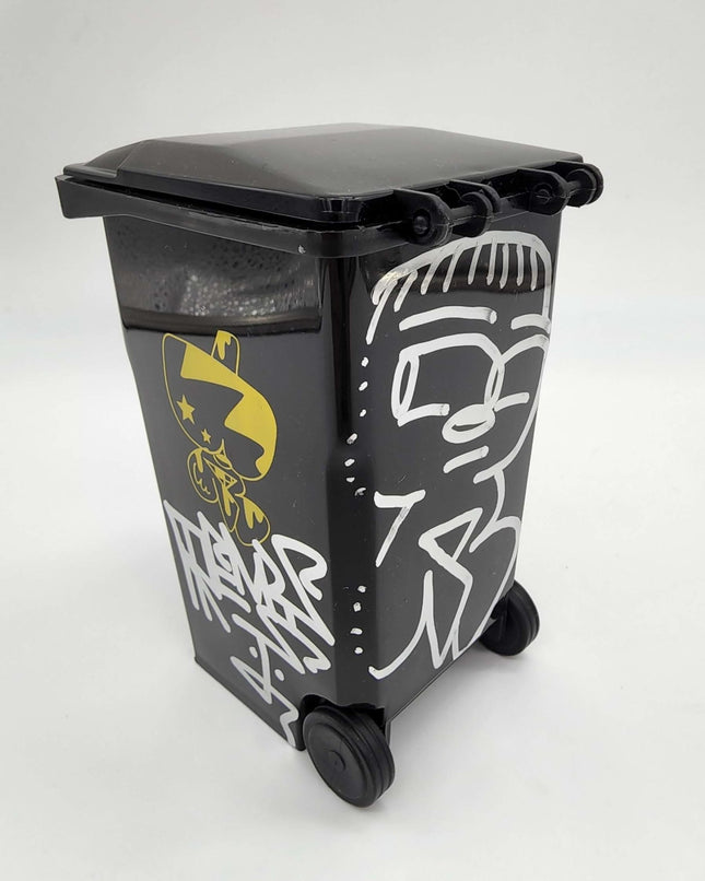 Tabletop Trashcan Hand Tagged HPM Art Toy by Remio