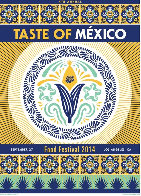 Taste of Mexico 2014 Silkscreen Print by Ernesto Yerena Montejano- Hecho Con Ganas