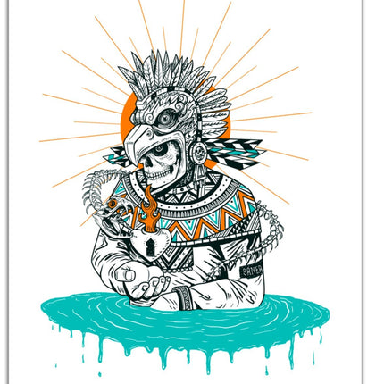 Tenochtitlan Letterpress Print by Saner