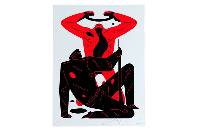 The Collaborator- White Serigraph Print by Cleon Peterson