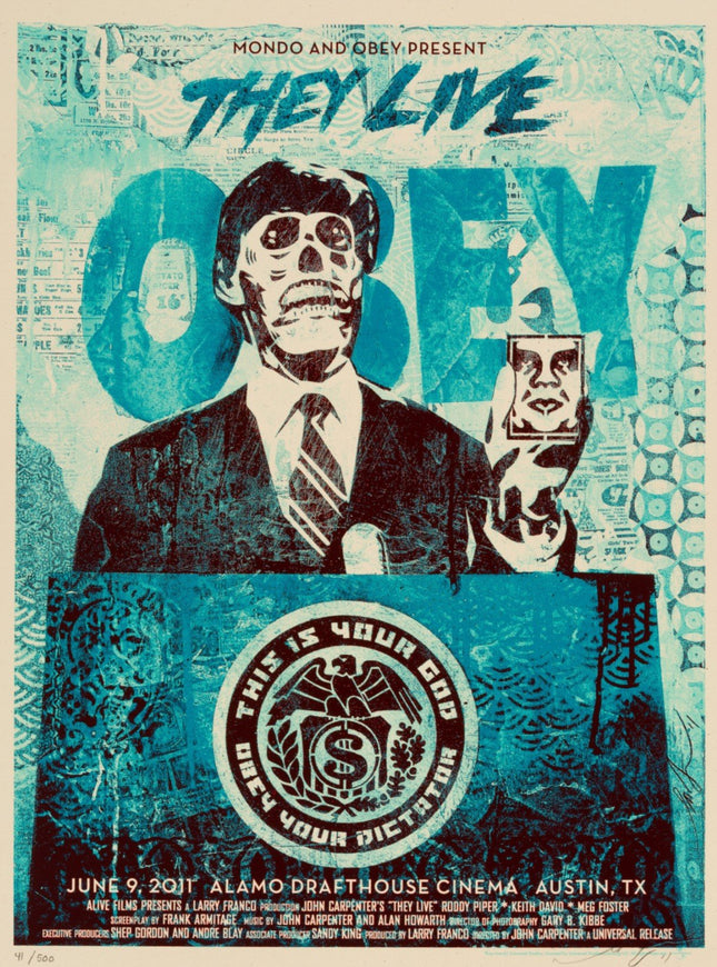 They Live 2 Silkscreen Print by Shepard Fairey- OBEY