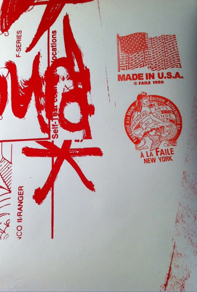 This Is Bad Lands Red/Blue HPM Silkscreen Print by Faile