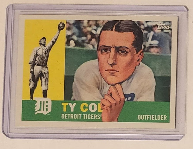 Ty Cobb Dapper Thinking Tigers Original Collage Baseball Card Art by Pat Riot