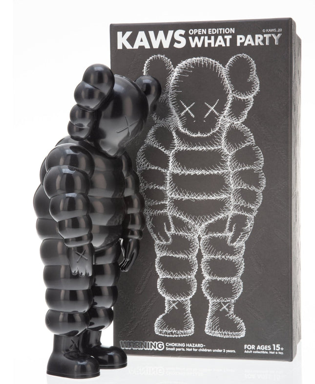 What Party Figure Black Fine Art Toy by Kaws- Brian Donnelly