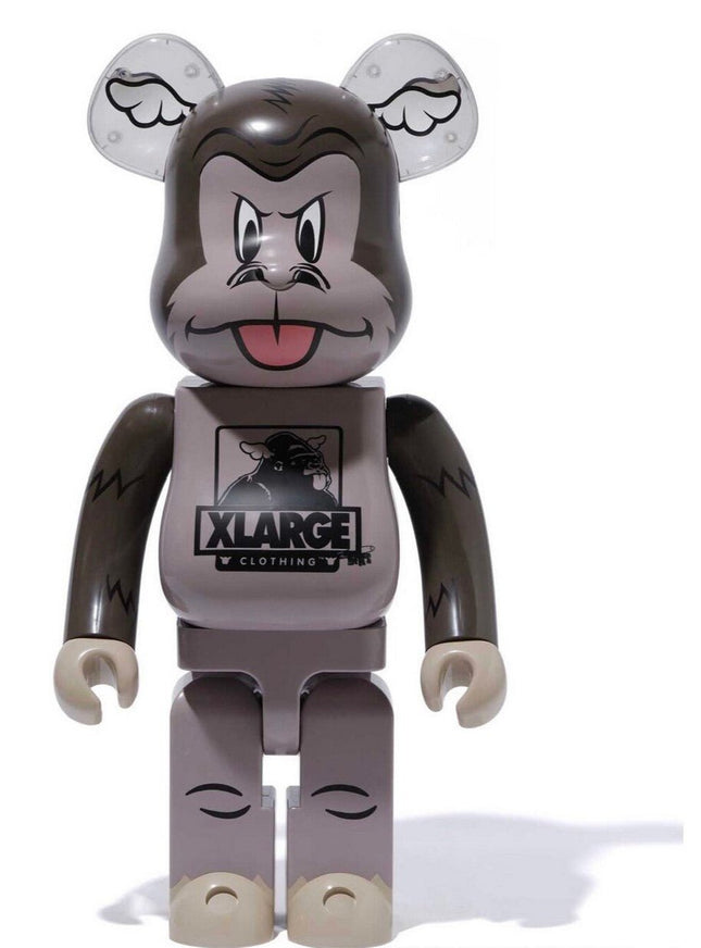 XLARGE x D*FACE- Charcoal Gray 1000% Be@rbrick Art Toy by D*Face- Dean Stockton