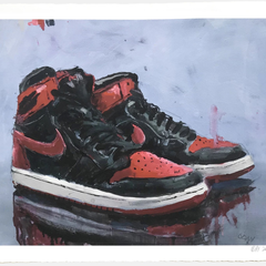 Michael Jordan & Air Jordan Shoes Graffiti Street Pop Artwork