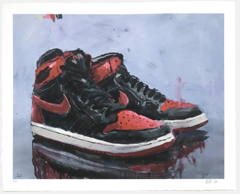 Michael Jordan & Air Jordan Shoes Graffiti Street Pop Artwork
