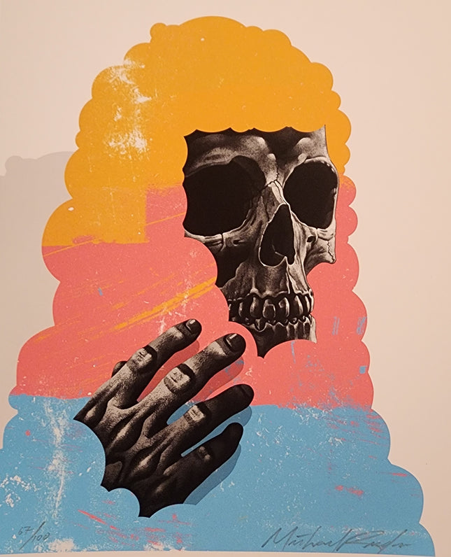 Skull Variant Cloud Diver Archival Print by Michael Reeder