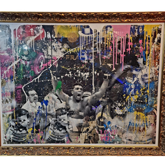 Absolute Ali Unique Original Spray Paint Silkscreen by Mr Brainwash- Thierry Guetta