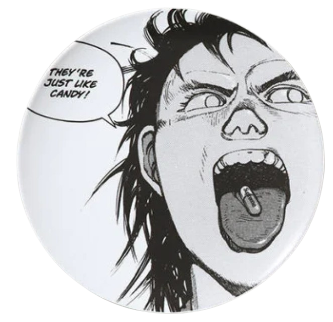 Akira Pill Ceramic Plate Art Object by Supreme – Sprayed Paint Art Akira Pill Ceramic Plate Art Object by Supreme – Sprayed Paint Art
