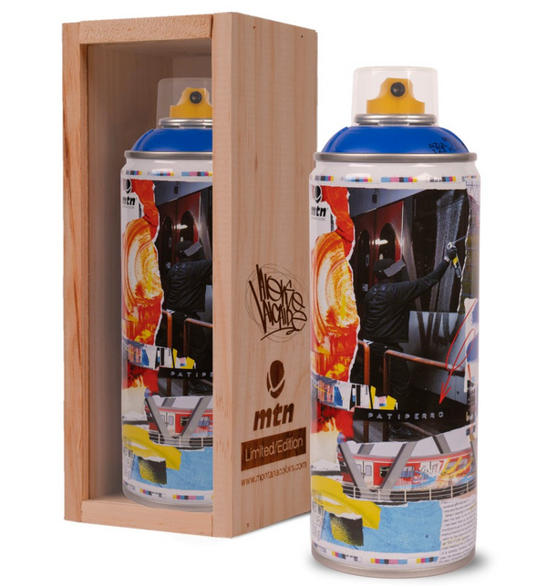 Alonso Alcalde 123 Klan Arte en aerosol azul por Montana MTN