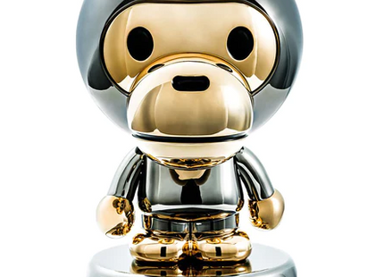 Baby Milo Metal Chrome Sculpture by Bape- A Bathing Ape