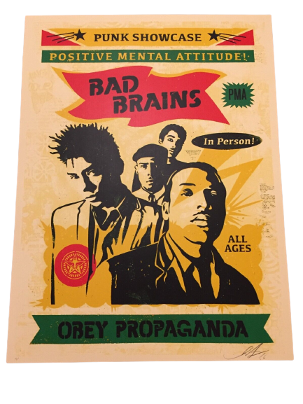Bad Brains Punk Showcase Rasta AP Silkscreen Print by Shepard Fairey- OBEY
