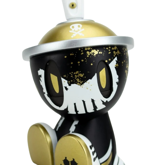 Battle Damaged Lil Qwiky Gold Signed Canbot Canz Art Toy by Quiccs x Czee13