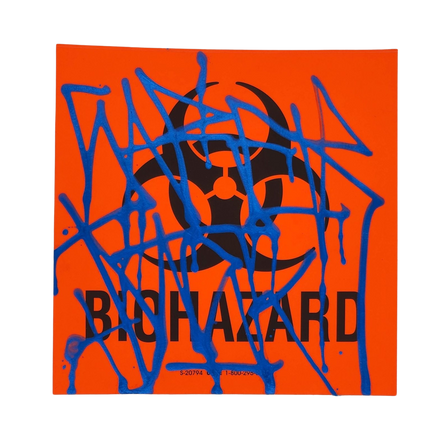 Biohazard Slap-Up Label Sticker Original Tag Art by Saber Blue 2