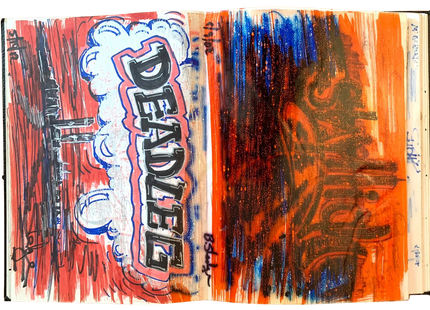 Black Book Graffiti Drawing Journal by Stay High 149- Wayne Roberts