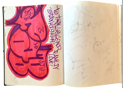 Black Book Graffiti Drawing Journal by Stay High 149- Wayne Roberts