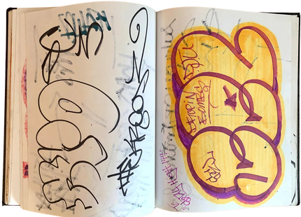 Black Book Graffiti Drawing Journal by Stay High 149- Wayne Roberts