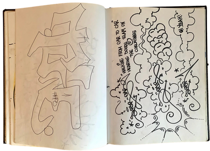 Black Book Graffiti Drawing Journal by Stay High 149- Wayne Roberts