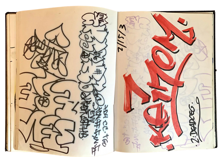 Black Book Graffiti Drawing Journal by Stay High 149- Wayne Roberts