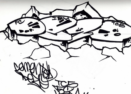 Black Book Graffiti Journal by TC5 x Totem x Psycho x ZiNk x Kaws