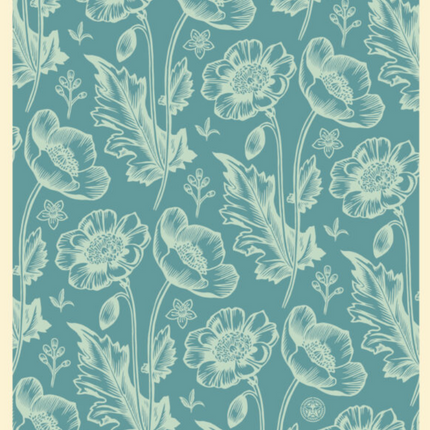 Blue & Baby Blue Sedation in Bloom Silkscreen Print by Shepard Fairey- OBEY