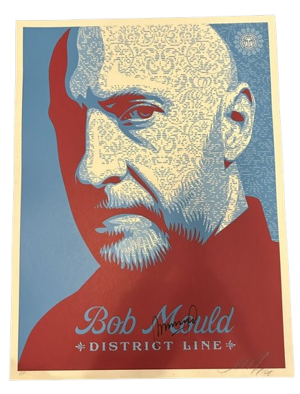 Bob Mould AP Autograph Signed Silkscreen Print by Shepard Fairey- OBEY