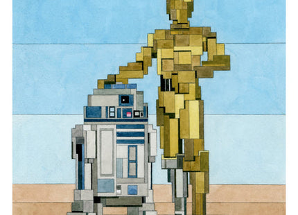 C-3PO and R2-D2 Giclee Print by Adam Lister