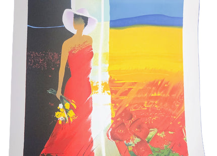 Chapeau Blanc Et Robe Rouge AP Lithograph Print by Emile Bellet