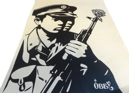 Chinese Soldier 2 TP AP Test Print Silkscreen Print by Shepard Fairey- OBEY