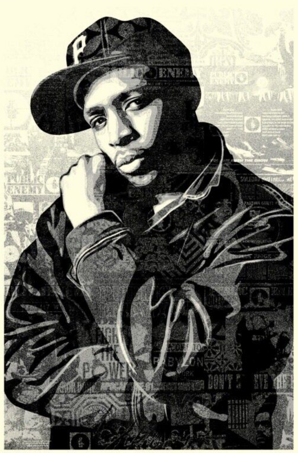 Chuck D Black Steel Large Format Silkscreen Print by Shepard Fairey- OBEY