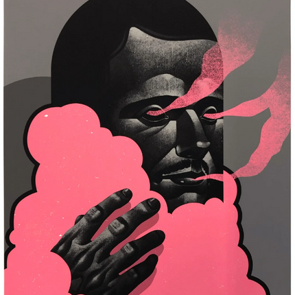 Cloud Diver Pink Archival Print by Michael Reeder