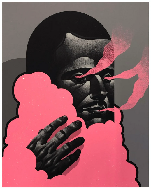 Cloud Diver Pink Archival Print by Michael Reeder