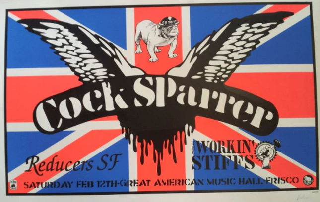 Cock Sparrer Working Stiffs 2000 San Francisco Silkscreen Print by Frank Kozik