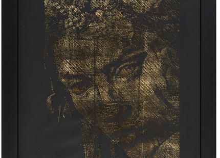 Cold Tenderness Stencil Original Gold Leaf Laser Cut Cardstock by Snik