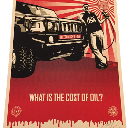 Cost of Oil AP Silkscreen Print by Shepard Fairey- OBEY