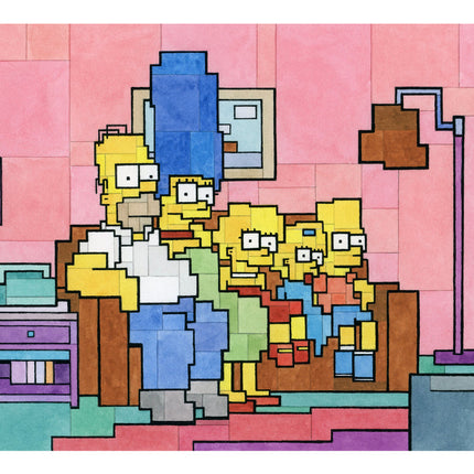 Couch Portrait Simpsons Archival Print by Adam Lister