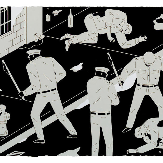 Cruelty Is the Message Bone Silkscreen Print by Cleon Peterson