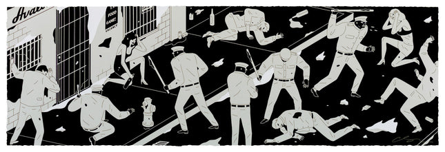 Cruelty Is the Message Bone Silkscreen Print by Cleon Peterson