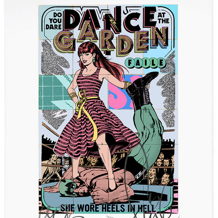 Dance At The Garden Block Archival Print by Faile
