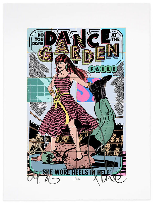 Dance At The Garden Block Archival Print by Faile