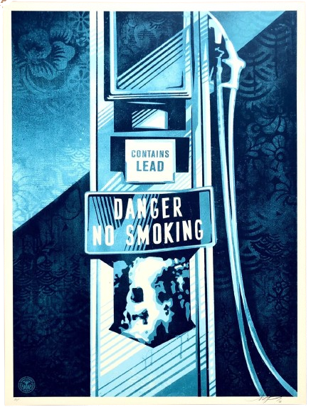 Danger No Smoking AP Silkscreen Print by Shepard Fairey- OBEY