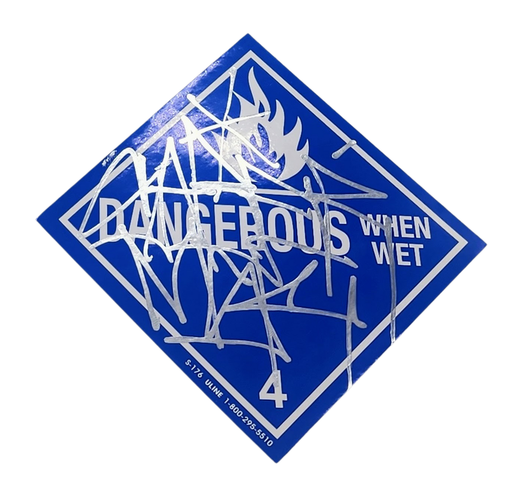 Dangerous When Wet Slap-Up Label Sticker Original Tag Art by Saber ...