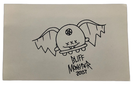Demon Jellyfish Original Marker Drawing by Buff Monster