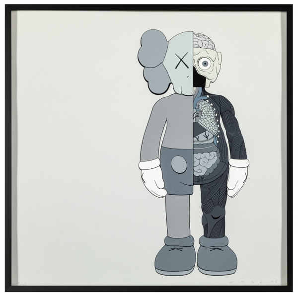 Sérigraphie grise « Dissected Companion » de Kaws - Brian Donnelly