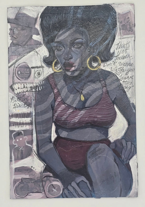 Ne me quitte pas, peinture acrylique originale de Serge Gay Jr.